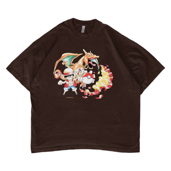 LuffyxCharizard T-shirt - Image 4