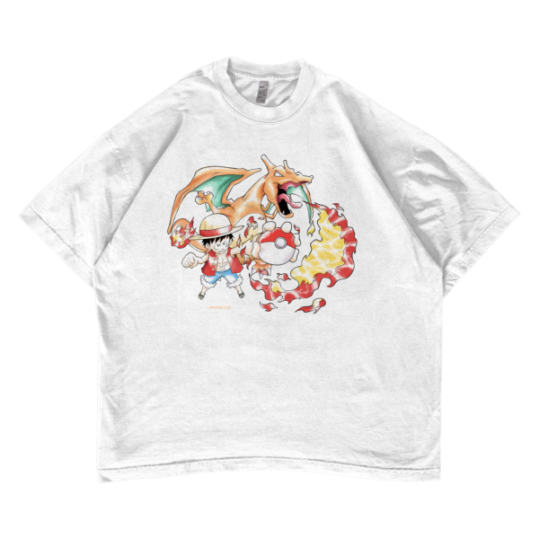 LuffyxCharizard T-shirt - Image 3